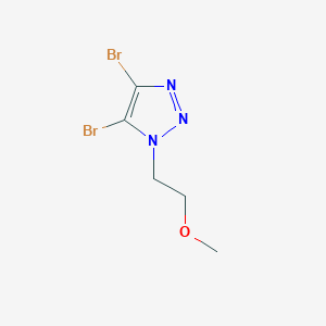 molecular formula C5H7Br2N3O B2482413 4,5-Dibromo-1-(2-methoxyethyl)triazole CAS No. 2253638-43-4