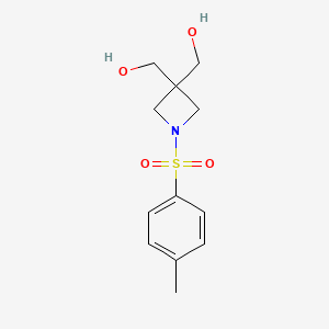 molecular formula C12H17NO4S B2482422 {1-[(4-Methylphenyl)sulfonyl]azetidine-3,3-diyl}dimethanol CAS No. 92993-54-9