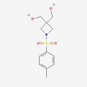 molecular formula C12H17NO4S B2482422 {1-[(4-甲基苯基)磺酰]氮杂环丙烷-3,3-二基}二甲醇 CAS No. 92993-54-9