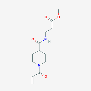 molecular formula C13H20N2O4 B2482423 Methyl 3-[(1-prop-2-enoylpiperidine-4-carbonyl)amino]propanoate CAS No. 2361732-26-3