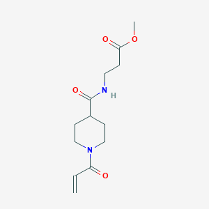 B2482423 Methyl 3-[(1-prop-2-enoylpiperidine-4-carbonyl)amino]propanoate CAS No. 2361732-26-3