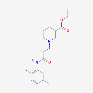 Ethyl 1-{3-[(2,5-dimethylphenyl)amino]-3-oxopropyl}piperidine-3-carboxylate