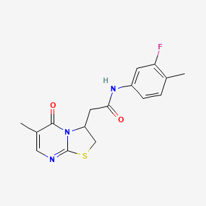 N-(3-fluoro-4-methylphenyl)-2-(6-methyl-5-oxo-3,5-dihydro-2H-thiazolo[3,2-a]pyrimidin-3-yl)acetamide