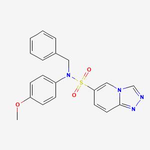 molecular formula C20H18N4O3S B2482445 N-苄基-N-(4-甲氧基苯基)-[1,2,4]三唑并[4,3-a]吡啶-6-磺酰胺 CAS No. 1251704-99-0