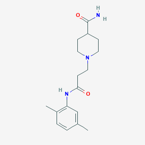 molecular formula C17H25N3O2 B248245 1-[3-(2,5-Dimethylanilino)-3-oxopropyl]-4-piperidinecarboxamide 