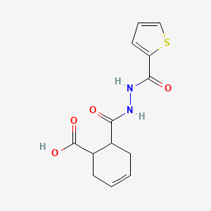 molecular formula C13H14N2O4S B2482451 6-[N'-(thiophene-2-carbonyl)hydrazinecarbonyl]cyclohex-3-ene-1-carboxylic acid CAS No. 478046-15-0