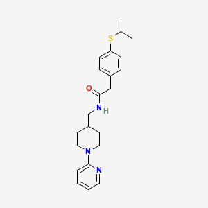 2-(4-(isopropylthio)phenyl)-N-((1-(pyridin-2-yl)piperidin-4-yl)methyl)acetamide