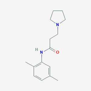molecular formula C15H22N2O B248246 N-(2,5-dimethylphenyl)-3-(1-pyrrolidinyl)propanamide 
