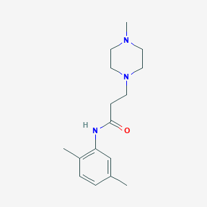 molecular formula C16H25N3O B248247 N-(2,5-dimethylphenyl)-3-(4-methylpiperazin-1-yl)propanamide 