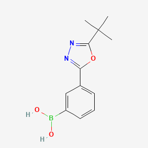 molecular formula C12H15BN2O3 B2482470 [3-(5-tert-Butyl-1,3,4-oxadiazol-2-yl)phenyl]boronic acid CAS No. 2377605-89-3