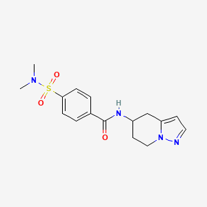 molecular formula C16H20N4O3S B2482477 4-(N,N-二甲基磺酰氨基)-N-(4,5,6,7-四氢吡唑并[1,5-a]吡啉-5-基)苯甲酰胺 CAS No. 2034258-51-8
