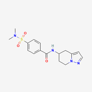 molecular formula C16H20N4O3S B2482477 4-(dimetilsulfamoil)-N-{4H,5H,6H,7H-pirazolo[1,5-a]piridin-5-il}benzamida CAS No. 2034258-51-8