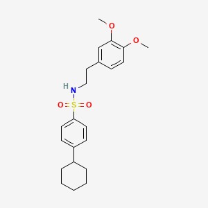molecular formula C22H29NO4S B2482479 [2-(3,4-Dimethoxyphenyl)ethyl][(4-cyclohexylphenyl)sulfonyl]amine CAS No. 873586-77-7