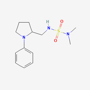 molecular formula C13H21N3O2S B2482480 2-[(Dimethylsulfamoylamino)methyl]-1-phenylpyrrolidine CAS No. 1797643-58-3