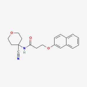 molecular formula C19H20N2O3 B2482489 N-(4-cyanooxan-4-yl)-3-(naphthalen-2-yloxy)propanamide CAS No. 1444700-63-3