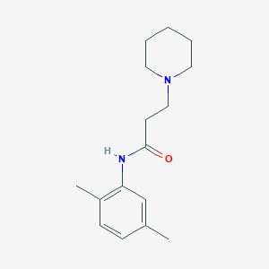molecular formula C16H24N2O B248249 N-(2,5-dimethylphenyl)-3-(1-piperidinyl)propanamide 