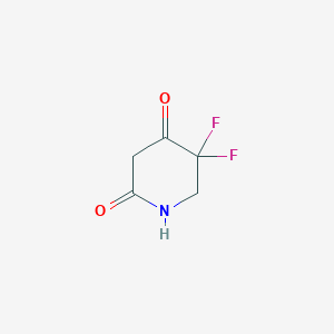 molecular formula C5H5F2NO2 B2482491 5,5-Difluoropiperidine-2,4-dione CAS No. 1258638-28-6