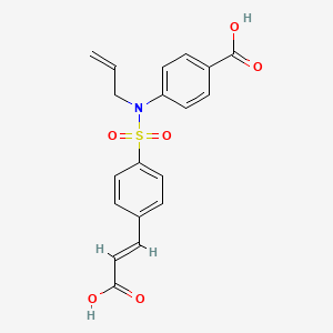 molecular formula C19H17NO6S B2482492 4-({[4-((1E)-2-Carboxyvinyl)phenyl]sulfonyl}prop-2-enylamino)benzoesäure CAS No. 1192487-99-2