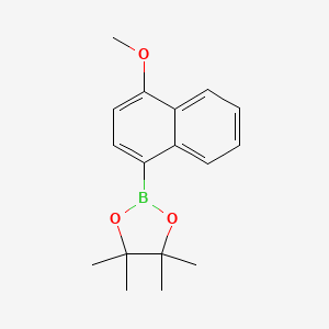 molecular formula C17H21BO3 B2482494 2-(4-Methoxynaphthalen-1-yl)-4,4,5,5-tetramethyl-1,3,2-dioxaborolane CAS No. 269410-16-4