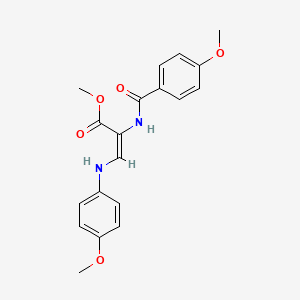 molecular formula C19H20N2O5 B2482500 3-(4-méthoxyanilino)-2-[(4-méthoxybenzoyl)amino]acrylate de méthyle CAS No. 245039-22-9