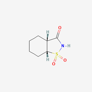 molecular formula C7H11NO3S B2482502 (3aR,7aR)-1,1-dioxo-3a,4,5,6,7,7a-hexahydro-1,2-benzothiazol-3-one CAS No. 136495-86-8