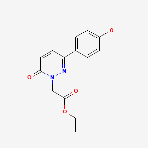 molecular formula C15H16N2O4 B2482507 Ethyl 2-[3-(4-methoxyphenyl)-6-oxopyridazin-1-yl]acetate CAS No. 133342-12-8