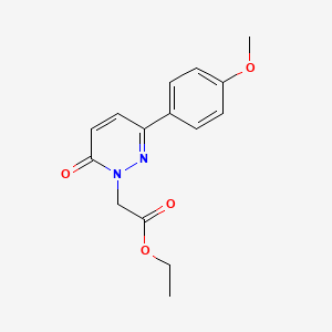 molecular formula C15H16N2O4 B2482507 Acétate d'éthyle 2-[3-(4-méthoxyphényl)-6-oxopyridazin-1-yl] CAS No. 133342-12-8