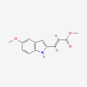 molecular formula C13H13NO3 B2482514 methyl (2E)-3-(5-methoxy-1H-indol-2-yl)prop-2-enoate CAS No. 245467-40-7