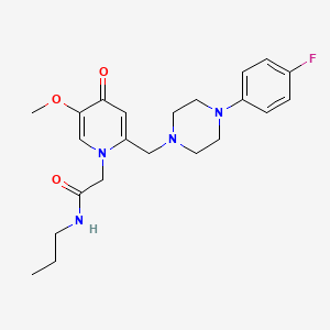 2-(2-((4-(4-fluorophenyl)piperazin-1-yl)methyl)-5-methoxy-4-oxopyridin-1(4H)-yl)-N-propylacetamide