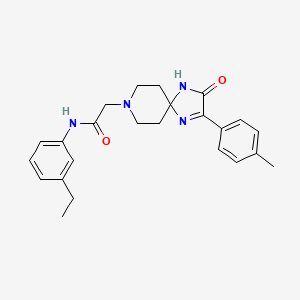 molecular formula C24H28N4O2 B2482519 N-(3-乙基苯基)-2-(3-氧代-2-(对甲苯基)-1,4,8-三唑螺[4.5]癸-1-烯-8-基)乙酰胺 CAS No. 1184992-65-1
