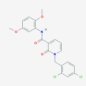 molecular formula C21H18Cl2N2O4 B2482525 1-[(2,4-dichlorophenyl)methyl]-N-(2,5-dimethoxyphenyl)-2-oxopyridine-3-carboxamide CAS No. 320419-84-9
