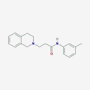 molecular formula C19H22N2O B248253 3-(3,4-dihydro-2(1H)-isoquinolinyl)-N-(3-methylphenyl)propanamide 