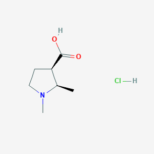 (2R,3R)-1,2-dimethylpyrrolidine-3-carboxylic acid hydrochloride