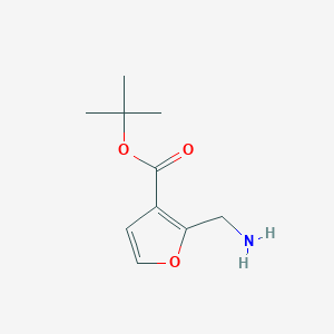 molecular formula C10H15NO3 B2482535 Tert-butyl 2-(aminomethyl)furan-3-carboxylate CAS No. 2248417-30-1