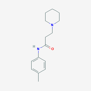 molecular formula C15H22N2O B248254 N-(4-methylphenyl)-3-piperidin-1-ylpropanamide CAS No. 23656-68-0