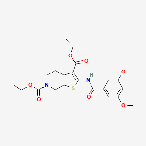 molecular formula C22H26N2O7S B2482541 diethyl 2-(3,5-dimethoxybenzamido)-4,5-dihydrothieno[2,3-c]pyridine-3,6(7H)-dicarboxylate CAS No. 864926-46-5