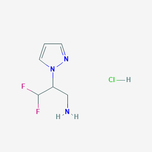 3,3-Difluoro-2-(1H-pyrazol-1-yl)propan-1-amine hydrochloride