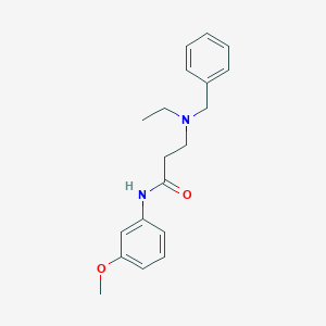 molecular formula C19H24N2O2 B248255 3-[benzyl(ethyl)amino]-N-(3-methoxyphenyl)propanamide 
