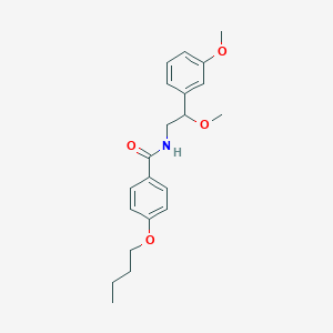 molecular formula C21H27NO4 B2482553 4-丁氧基-N-(2-甲氧基-2-(3-甲氧基苯基)乙基)苯甲酰胺 CAS No. 1797715-54-8