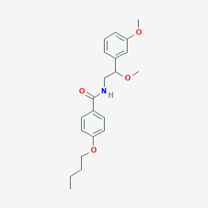 molecular formula C21H27NO4 B2482553 4-butoxi-N-[2-metoxi-2-(3-metoxi-fenil)etil]benzamida CAS No. 1797715-54-8