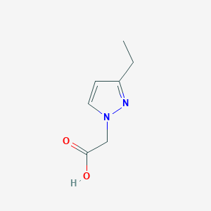 molecular formula C7H10N2O2 B2482562 2-(3-Ethylpyrazol-1-yl)acetic acid CAS No. 1500941-68-3