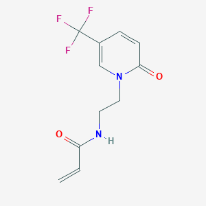 molecular formula C11H11F3N2O2 B2482563 N-[2-[2-Oxo-5-(trifluoromethyl)pyridin-1-yl]ethyl]prop-2-enamide CAS No. 2305420-63-5