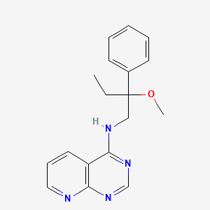 molecular formula C18H20N4O B2482564 N-(2-Methoxy-2-phenylbutyl)pyrido[2,3-d]pyrimidin-4-amine CAS No. 2380044-12-0