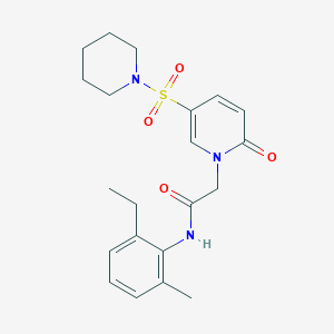 molecular formula C21H27N3O4S B2482573 N-(2-ethyl-6-methylphenyl)-2-(2-oxo-5-(piperidin-1-ylsulfonyl)pyridin-1(2H)-yl)acetamide CAS No. 1251710-77-6