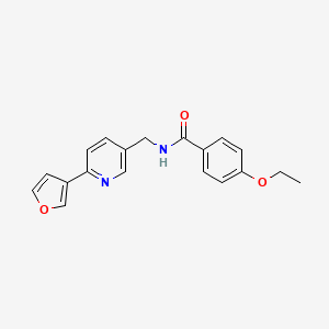 molecular formula C19H18N2O3 B2482576 4-Ethoxy-N-((6-(Furan-3-yl)pyridin-3-yl)methyl)benzamid CAS No. 2034386-26-8