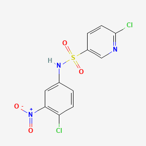 molecular formula C11H7Cl2N3O4S B2482577 6-chloro-N-(4-chloro-3-nitrophenyl)pyridine-3-sulfonamide CAS No. 1001774-80-6