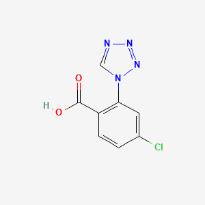 molecular formula C8H5ClN4O2 B2482579 4-chloro-2-(1H-tetrazol-1-yl)benzoic acid CAS No. 926189-36-8