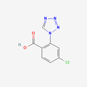 molecular formula C8H5ClN4O2 B2482579 4-クロロ-2-(1H-テトラゾール-1-イル)安息香酸 CAS No. 926189-36-8