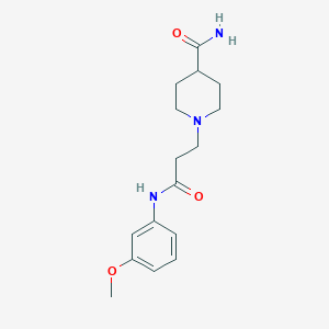 molecular formula C16H23N3O3 B248258 1-[3-(3-Methoxyanilino)-3-oxopropyl]-4-piperidinecarboxamide 