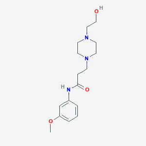 molecular formula C16H25N3O3 B248259 3-[4-(2-hydroxyethyl)piperazin-1-yl]-N-(3-methoxyphenyl)propanamide 